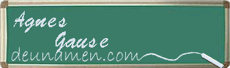 Agnes Gause Visitenkarte